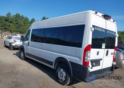 2021 Ram Promaster 2500 Window Van High Roof 159 Wb from USA, damaged, VIN 3C6LRVPG9ME534573